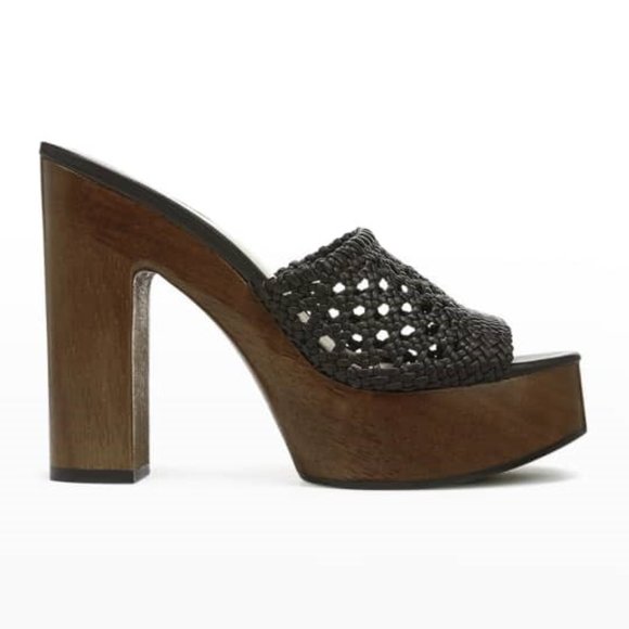 VERONICA BEARD NEW GUADALUPE BRAIDED LEATHER CLOG SANDAL NIB - Picture 1 of 2